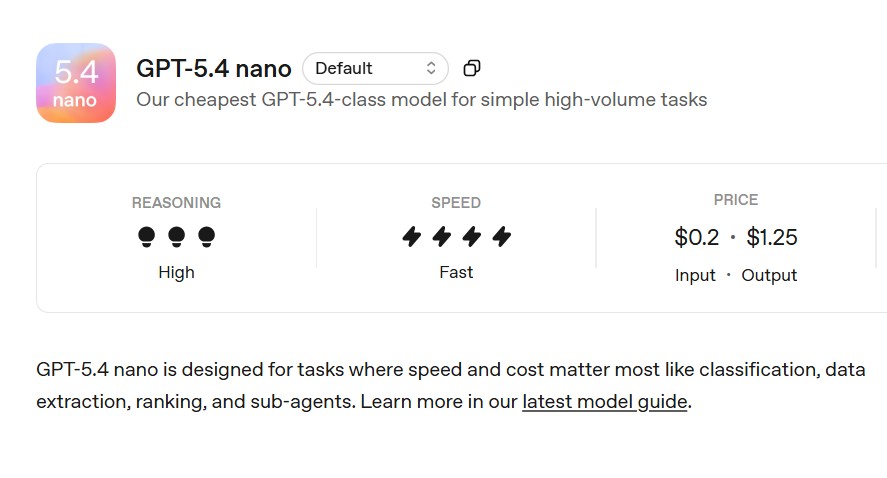 GPT phiên bản Nano